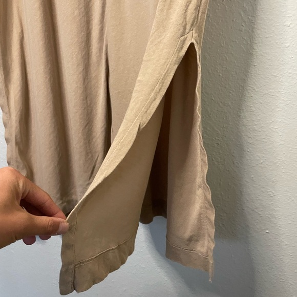 ATM Anthony Thomas Melillo Sz Large Button Front Short Sleeve Polo Shirt Dress - Picture 3 of 9